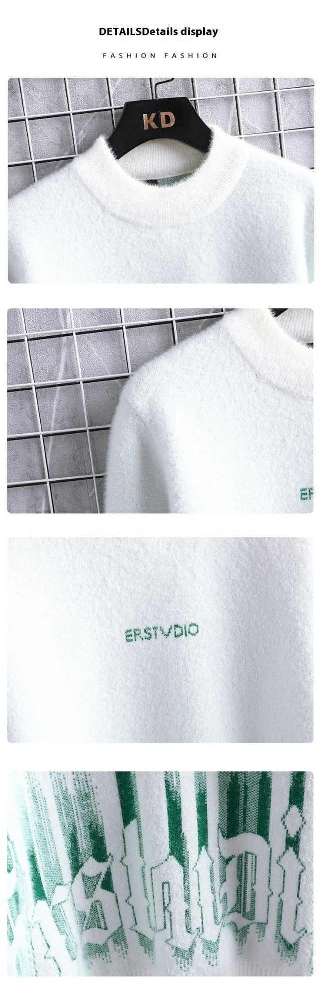 Men's Winter Thickened Half High Collar Warm Sweater