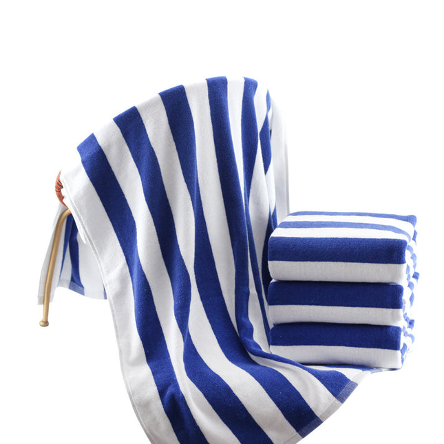 Katoen-garegekleurde Jacquard Strandbadhanddoek