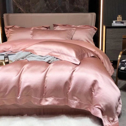 Luxury Retro Style Black Gold 120 Yarn-dyed Jacquard Cotton Bed Four-piece Set