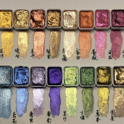 Silwerpoeier Mineraal Pêrel Waterverf Verpakking Thangka