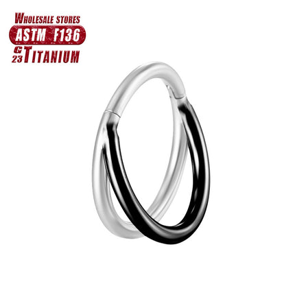 F136 Titaanlegeringvurk-neusring Menslike Liggaam Steek Ornament