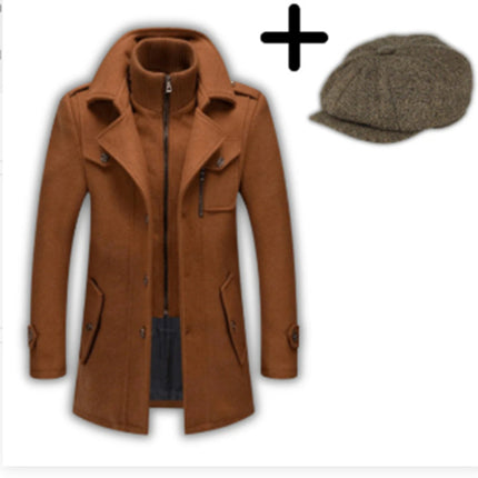 Cold-resistant Plus Cotton Woolen Men's Jacket