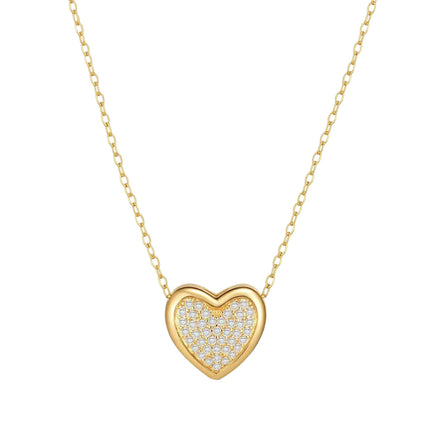 Dubbele Hart Moissanite Halssnoer Vroue Sleutelbeenketting Met Hanger
