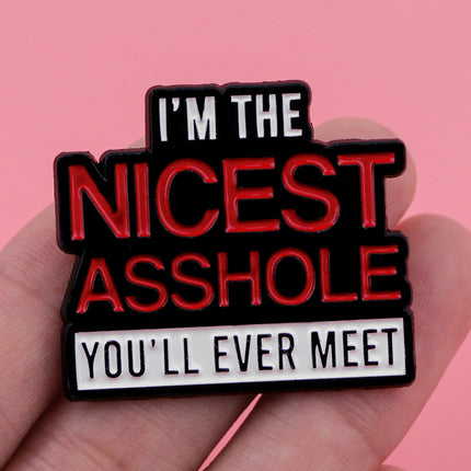 Kreatiewe Engelse Letter Ornament Medalje Klere Broche