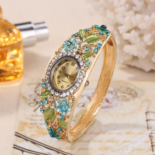 New Blue Vintage Court Style Elegant And Colorful Women's Wrist Watch
