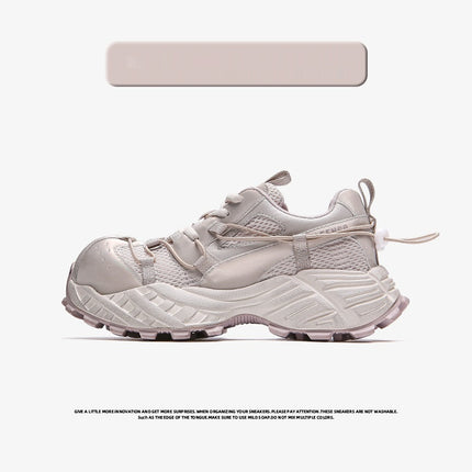 Breathable Mesh Foam Bottom Platform Dad Shoes