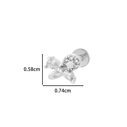 Stainless Steel Internal Thread Flat Bottom Rod Labret
