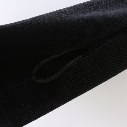 Women's Slim Fitting Velvet Hooded Jumpsuit