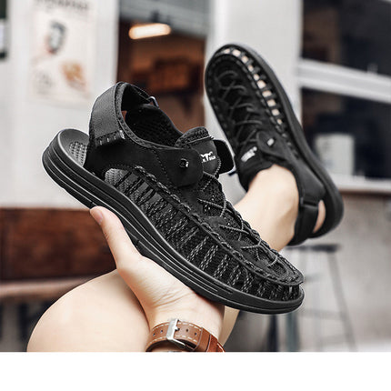 Men's Summer Woven Hollowed Sports Outdoor Stream Trekking Shoes Sandals