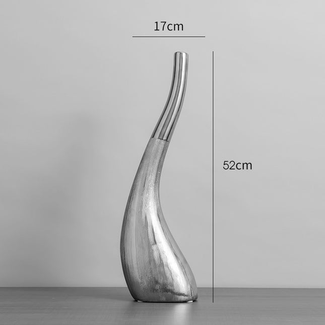 Nordic Art Creative Silver Curved Bottle Decoration