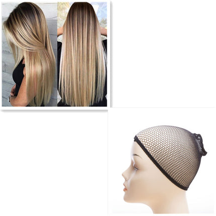 Women's new gradient long straight wig