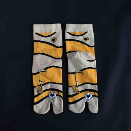 Men's And Women's Cotton Two-finger Socks