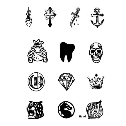Herbal Juice Tattoo Sticker Sweat-proof Non-reflective Finger Niche Stickers