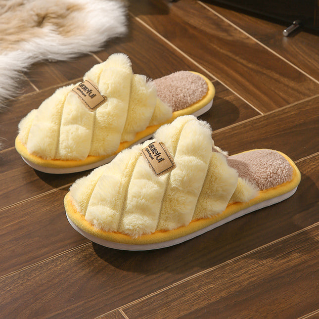 Cute Thick Bottom Interior Home Non-slip Plush Warm Cotton Slippers