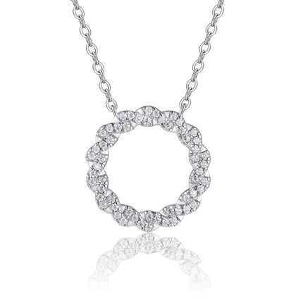 Set With Top-quality Moissanite, This Luxurious And Fashionable Light Luxury Trend Jewelry Necklace Pendant Is Made Of S925 Silver Electroplated With Platinum