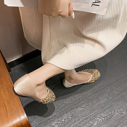 Flat Bridesmaid Shoes Wedding Shoes Exquisite Square Toe Women's Shoes