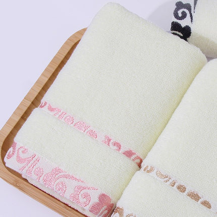 Hoëgehalte suiwer katoen kreukelvrye jacquard Xiangyun verdikkende gesigshanddoek