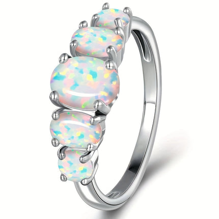 Cross-border European And American Fashion Opal Ring