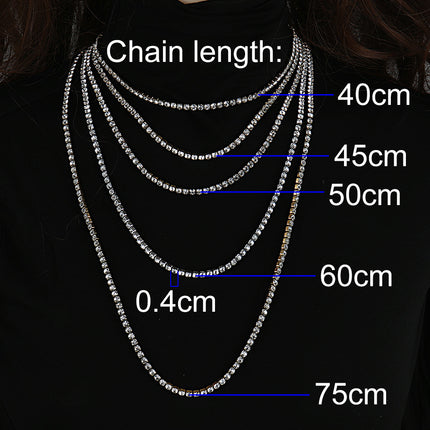Hip-hop Diamond-studded Necklace For Women And Men