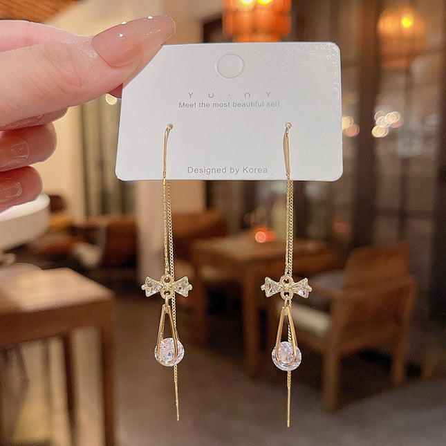 Tassel Drop-shaped Zircon EAR Thread