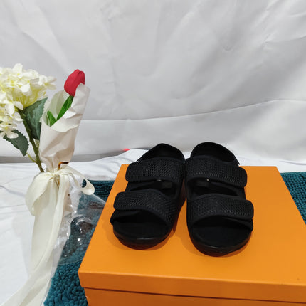 Wide Puffy Fat Big Foot Bone Adjustable Rubber Foam Bottom Loose Slippers