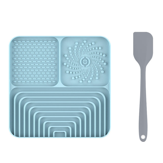 Slow Food Mat For Dogs And Cats, Anti-choking Pad With Suction Cup, Square, Silicone, For Licking