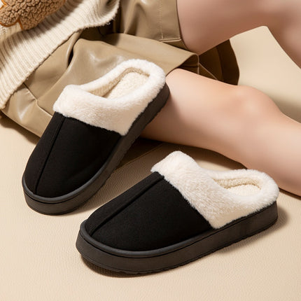 Vroue se glyvaste Platform Pluis Katoen Pantoffels