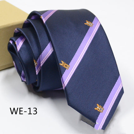6CM Trendy Men's 1960 Needle Fine Made Nano Waterproof Tie