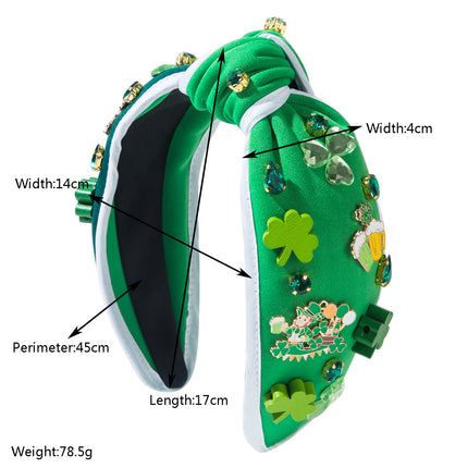 Diamant Nuwe Ierse Groen Hoed Haarband