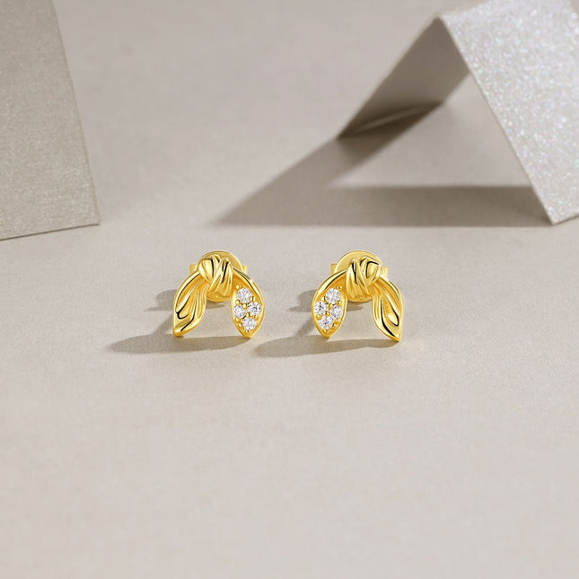 Top-quality Moissanite Luxury And Fashionable Light Luxury Jewelry Silver Stud Earrings S925 Silver Electroplated Gold