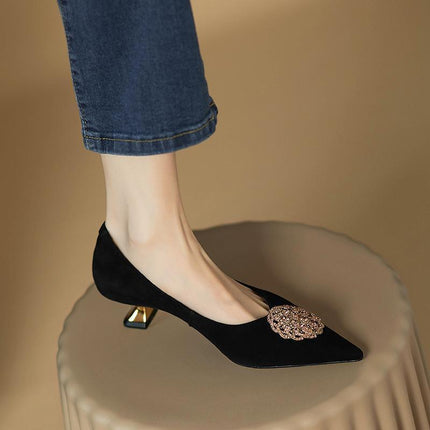 Nuut Franse Styl Dames Stiletto Puntneus Skoene
