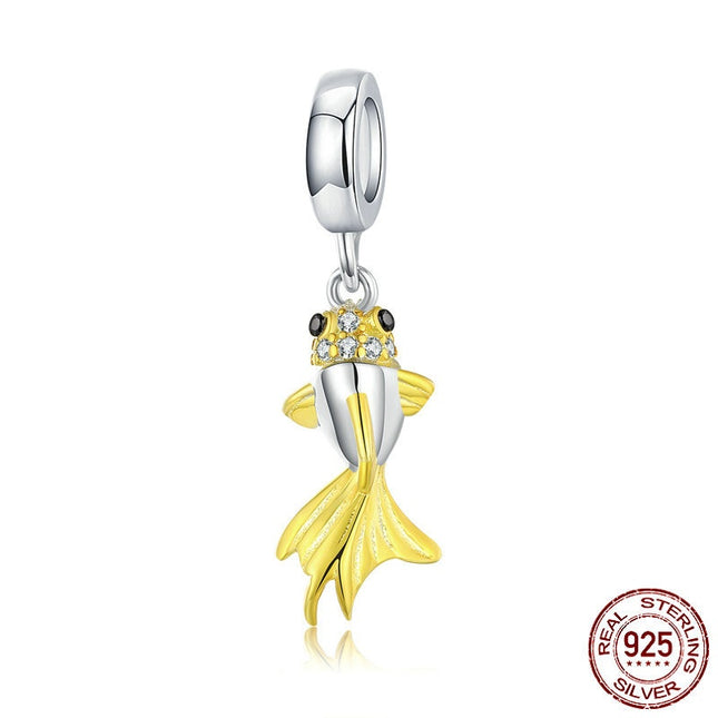 Goue Geluk Koi Hanger S925 Sterling Silwer Krale Selfdoen Ornament