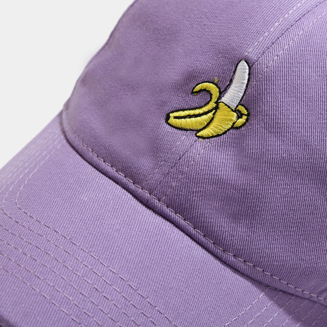 Cute Fruit Banana Embroidery Soft Top Curved Baseball Cap