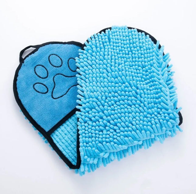 Dog Bath Robe Towel Quick Dry Pet Soft Towel Fiber Absorbent Cat Bath Towel Convenient Pet Cleaning Washcloth Thicken Durable
