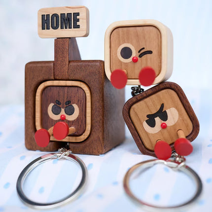 Magnetiese Hout Sleutelhouer Kreatiewe Yskasmagneet