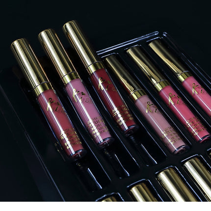 12 Colors Matte Lip Gloss Set Matte Lasting Matte Lip Gloss Gift Box