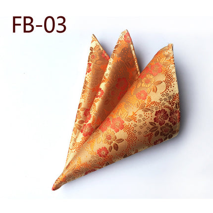 British Business Polyester Yarn Jacquard Small Square Towel