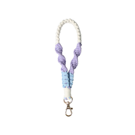 Creative Color Cotton String Woven Keychain Simple Cute Girl Style