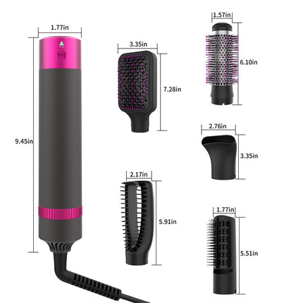 Professionele 5-in-1 Haardroër Borsel Droër En Reguitmaak Borsel Elektriese Haarstileermiddel Outomatiese Haarkruller Skoonheidsvoorrade Gadgets