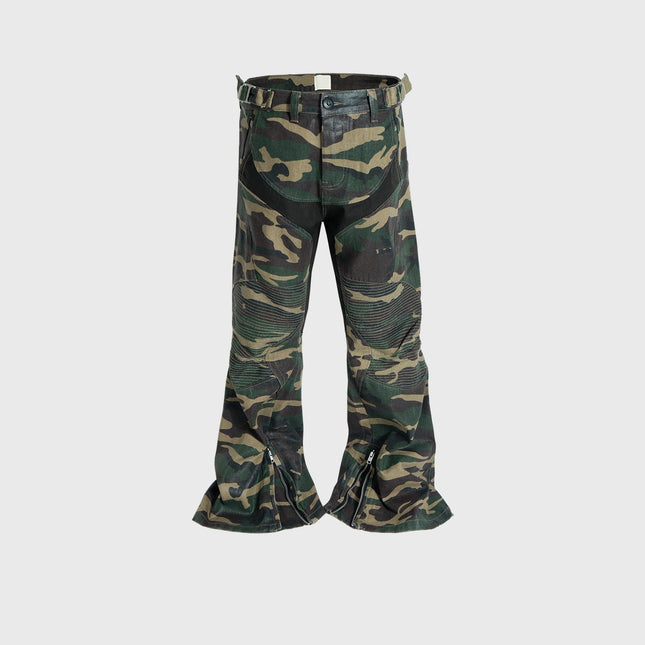 Men's Same Stitching Design Zipper Wide Leg Pants