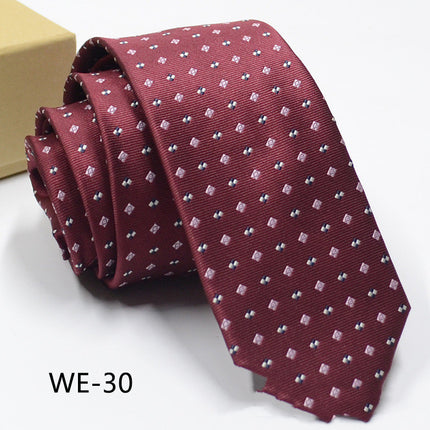 6CM Trendy Men's 1960 Needle Fine Made Nano Waterproof Tie