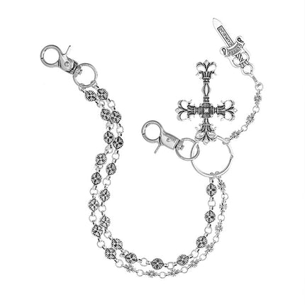 Kruis Retro Styl Dubbellaag Ketting