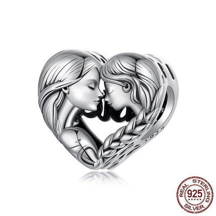 S925 Silwer Liefde Susters Selfdoen Armband Kraal Bykomstighede