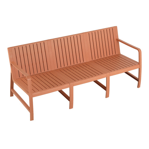 1-Stuk Binne Buiten Meubels 3-Sitplek Sofa Waterdigte PP Materiaal - Maklike Monteer Patio Gesprekstel
