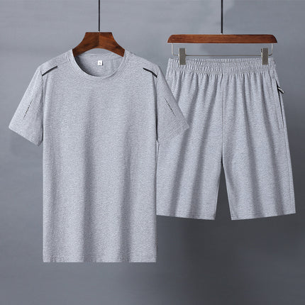 Cotton Short-sleeved T-shirt Trousers Casual Suit