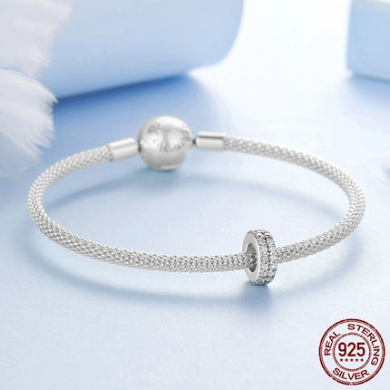 Dubbellaag Sirkoon Armband Tussenkrale S925 Sterling Silwer Krale