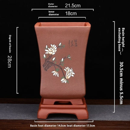 Hexagonal Large Ceramic Flowerpot