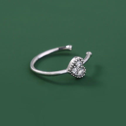 European and American cross-border personality trend nose studs exquisite micro-diamond body piercing false nose ring crown nose clip zircon accessories