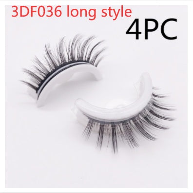 Herbruikbare 3D Nertswimpers Natuurlike Valse Wimpers Selfklevende Valse Gomvrye Grimering Wimpers Uitbreiding Sy