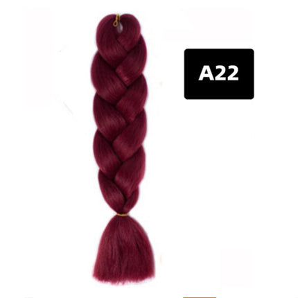 Color Big Braid African Chemical Fiber High Temperature Silk Wig Gradient